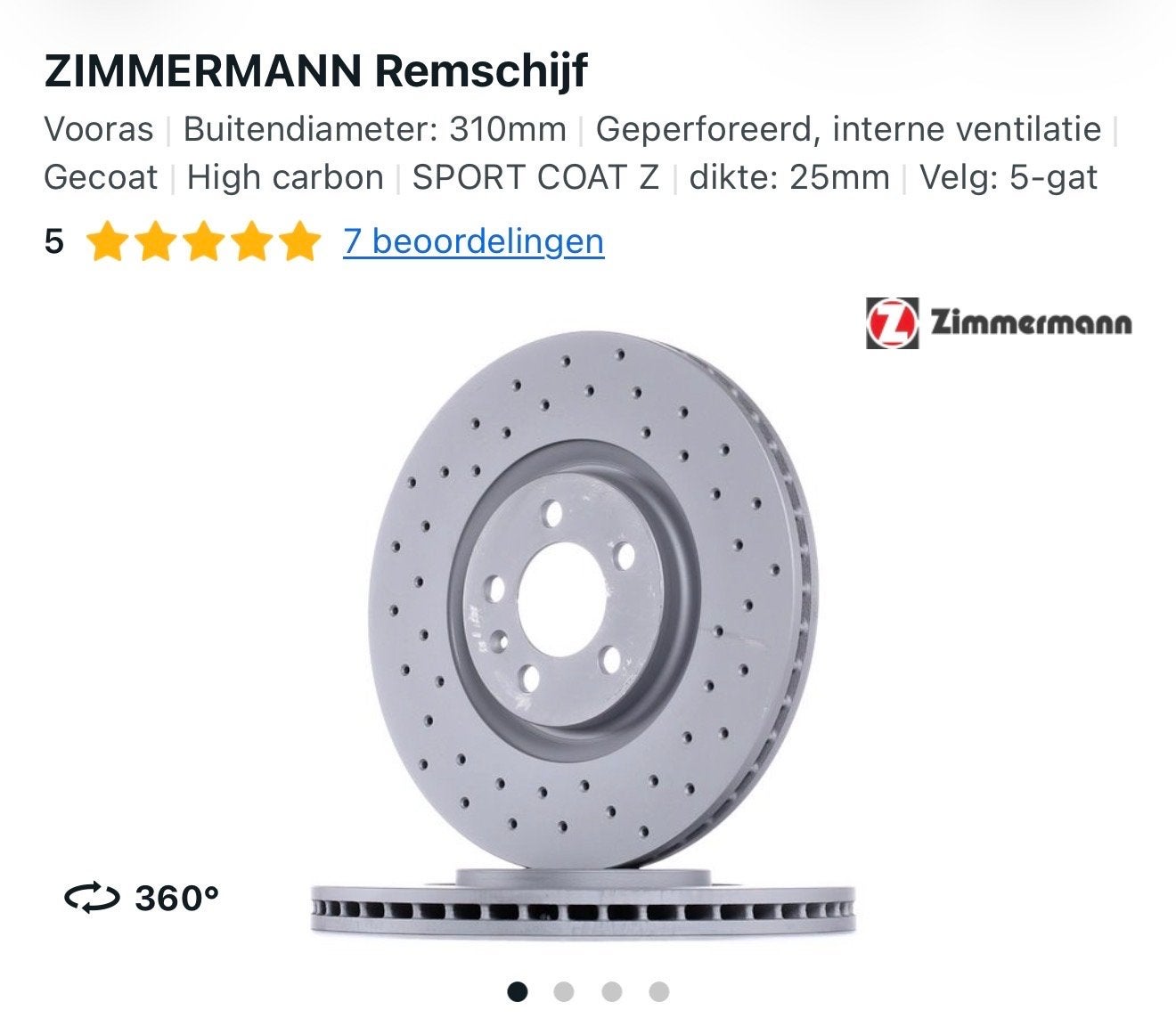 Nieuwe Zimmermann Remschijven voor Volkswagen Polo 2020, Ophalen, Nieuw, Volkswagen