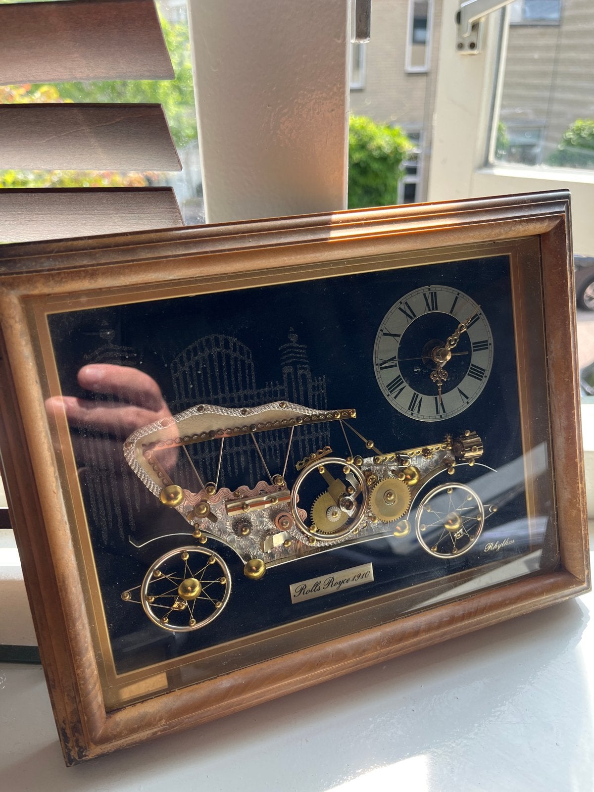 Vintage Rolls Royce 1910 Klok in Lijst - Rhythm, Ophalen