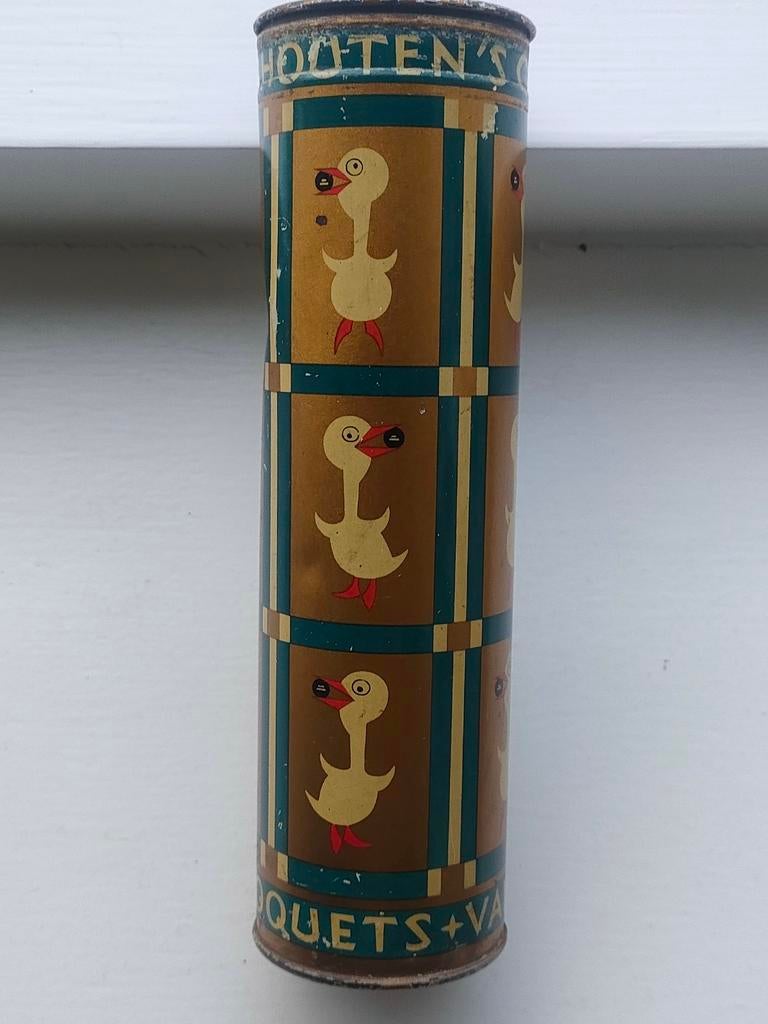 Van Houten's Chocolade Croquets blik Weesp, Ophalen of Verzenden, Gebruikt, Overige