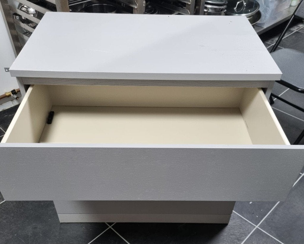 IKEA ladekast – Grijs – 3 lades – 80x78x48 cm, Ophalen, Gebruikt, 50 tot 100 cm, 3 of 4 laden