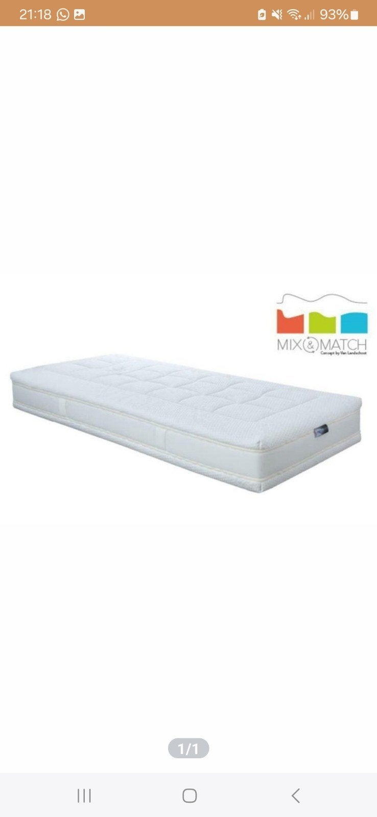 matras 80x200, Ophalen, Eenpersoons, Zo goed als nieuw, 80 cm