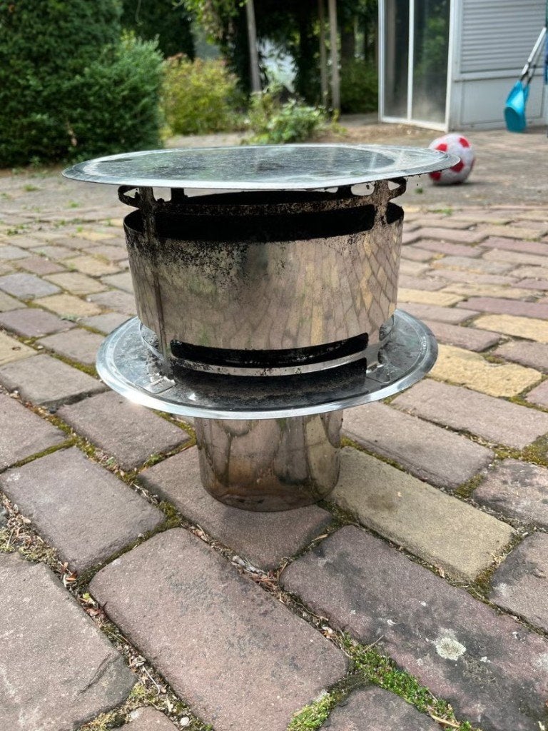 Trekkap / Schoorsteenkap, Overige typen, Ophalen of Verzenden, Zo goed als nieuw, Rvs