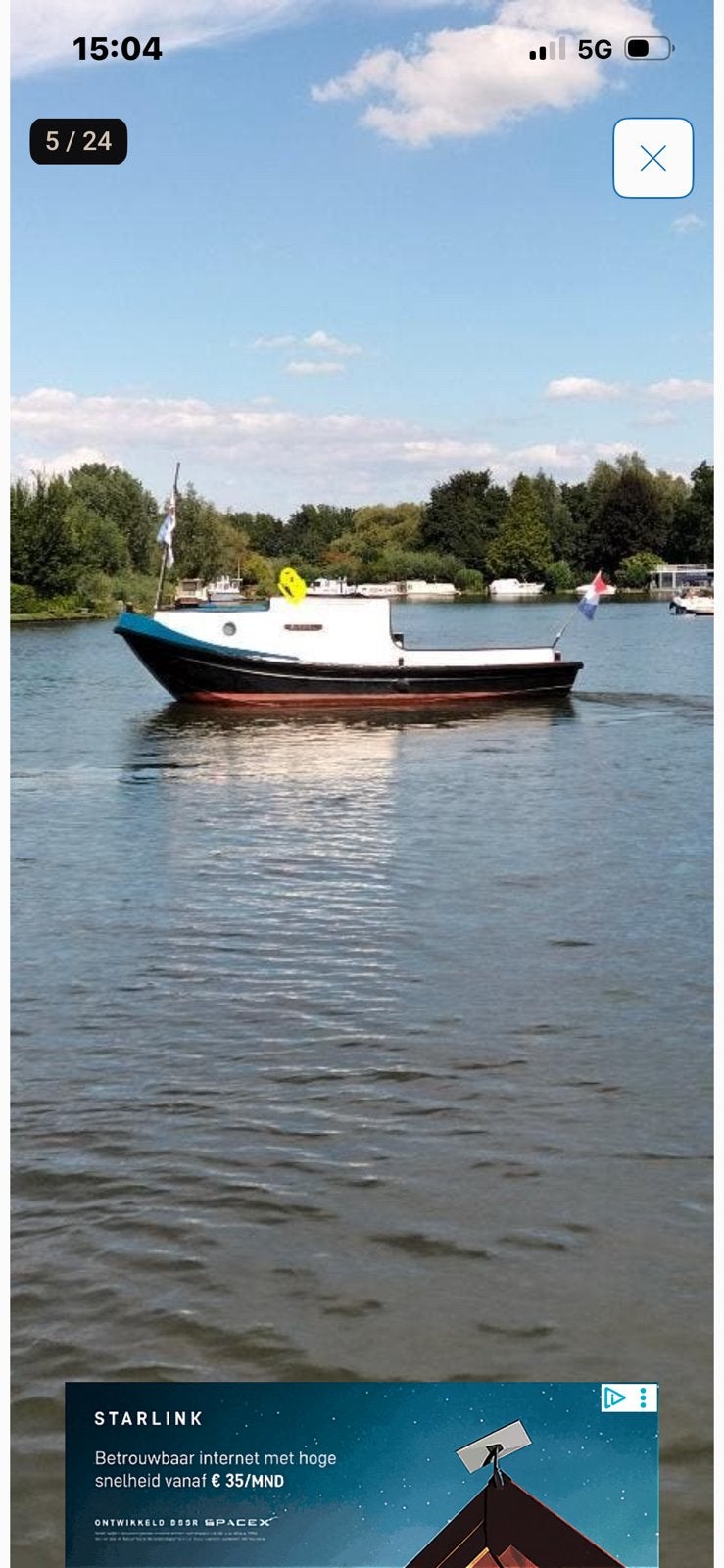 Sleepbootje, opduwer, vlet, Watersport en Boten, Gebruikt, Binnenboordmotor, Diesel, Biminitop
