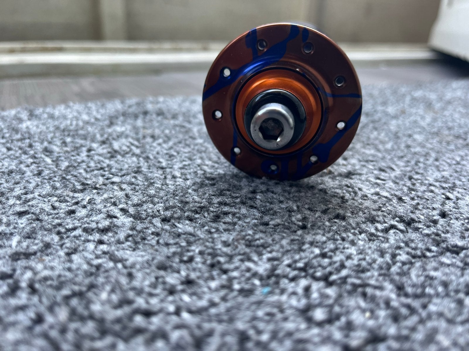 Raketa Track Voornaaf - Oranje/Blauw, Fietsen en Brommers, Fietsonderdelen, Wiel, Gebruikt, Ophalen of Verzenden, Aluminium