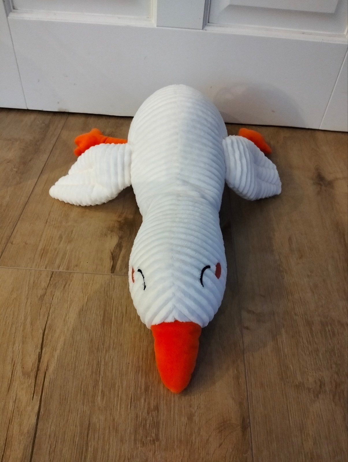 HEMA knuffel gans/eend / slaapkussen, Witte corduroy ribstof, Ophalen