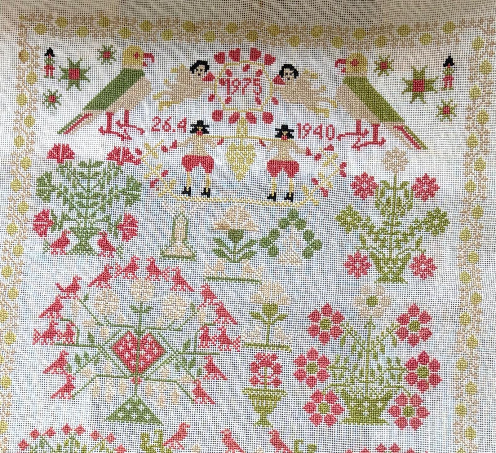 Oude merklap 35 x 45 cm. In goede staat., Ophalen of Verzenden