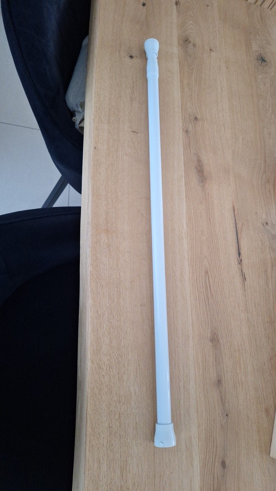 Uitschuifbare douchestang Cascata 78-135 cm, Ophalen of Verzenden, Nieuw, Wit, Metaal