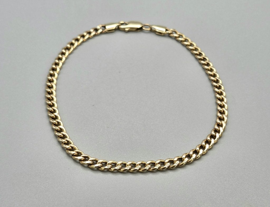 Gouden vintage gourmetschakel armband. 2026/579, Sieraden, Tassen en Uiterlijk, ., Ophalen of Verzenden, Zo goed als nieuw, .