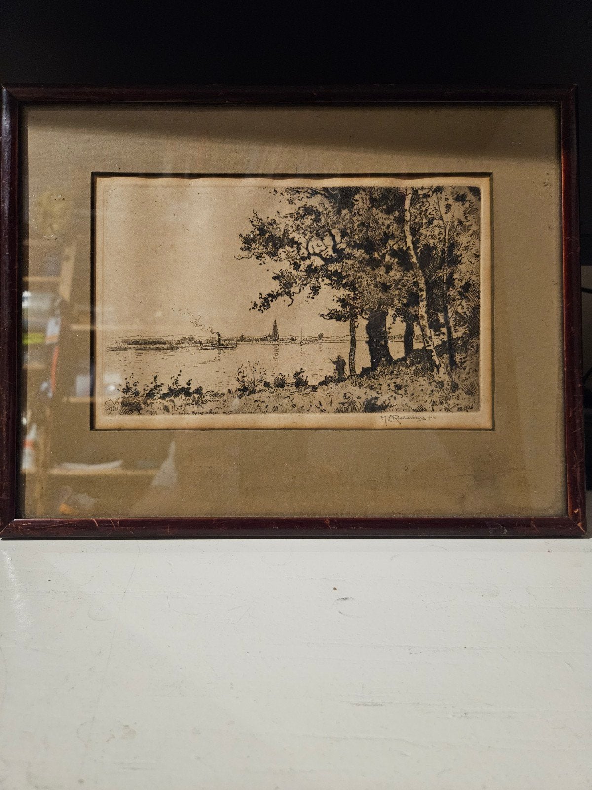 Henrikus Roodenburg Tussen rhenen en Ingen grafiek., Ophalen of Verzenden