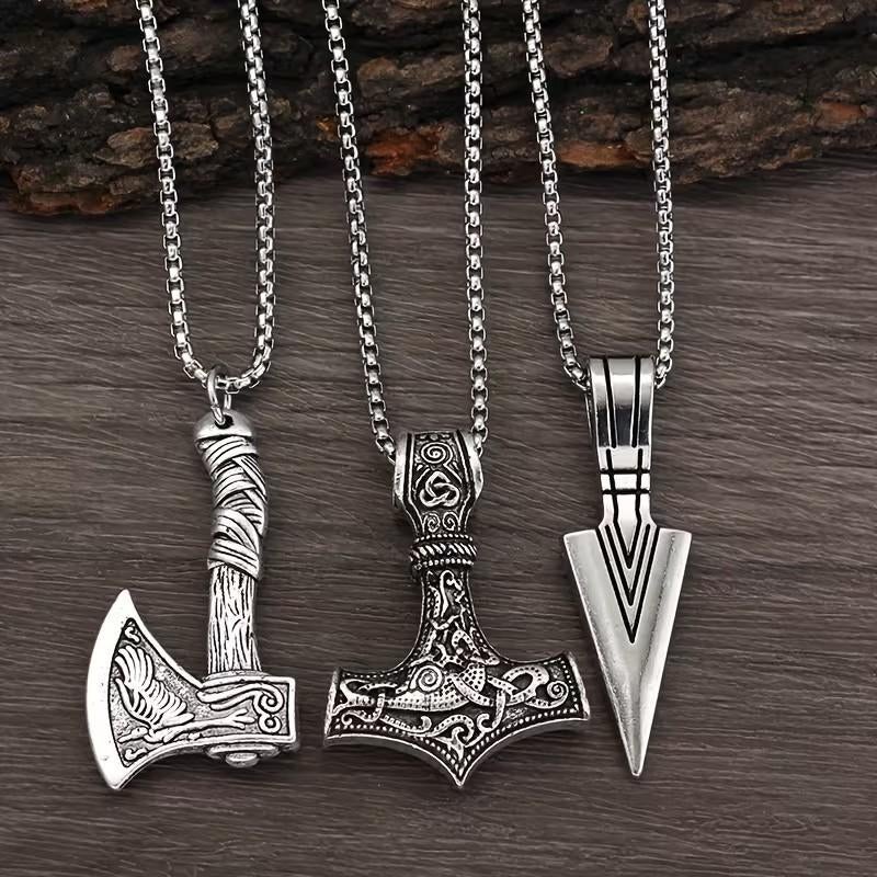 3 Viking kettingen, Ophalen of Verzenden, Nieuw, Zilver, Overige materialen