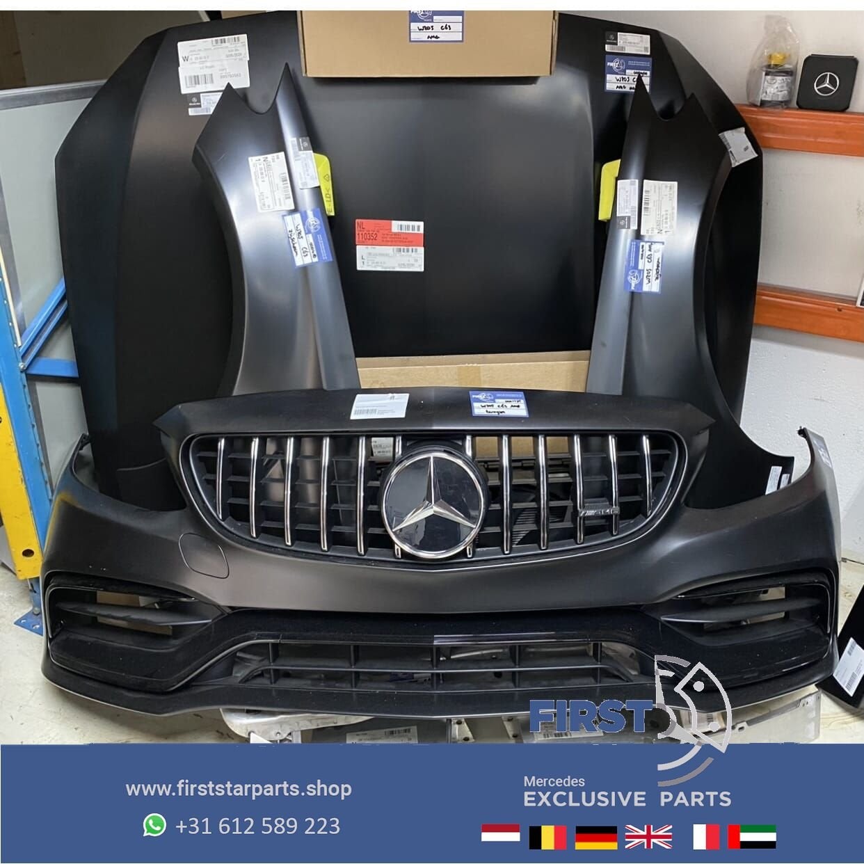 W205 S205 C KLASSE FACELIFT C63 S AMG VOORKOP 2020 origineel, Gebruikt, -, Voor, Ophalen of Verzenden