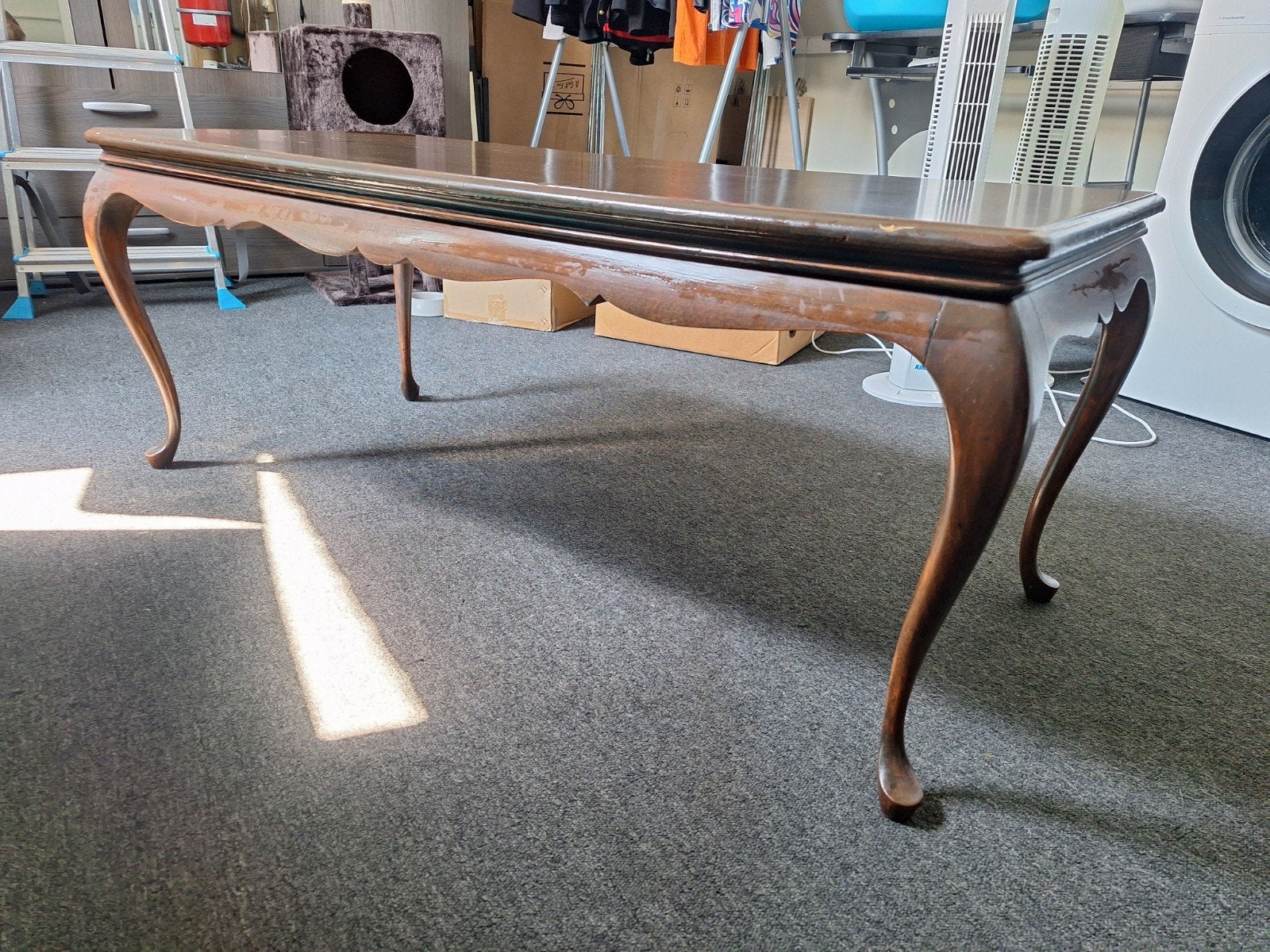 Klassieke salontafel Queen Anne stijl – 120  53 cm, Huis en Inrichting, Tafels | Salontafels, Ophalen, Gebruikt, 100 tot 150 cm