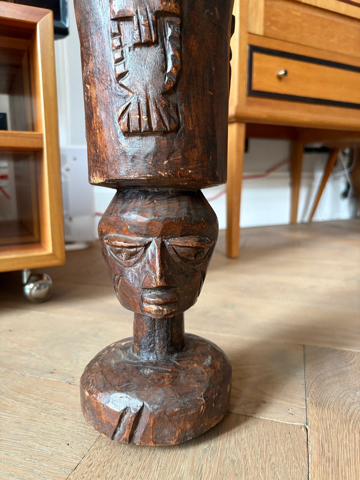 Afrikaans beeld trom, Antiek en Kunst, Ophalen of Verzenden