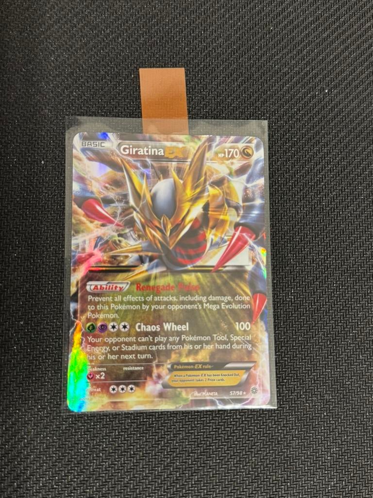 Pokémon Giratina, Ophalen of Verzenden, Gebruikt, Losse kaart, Foil