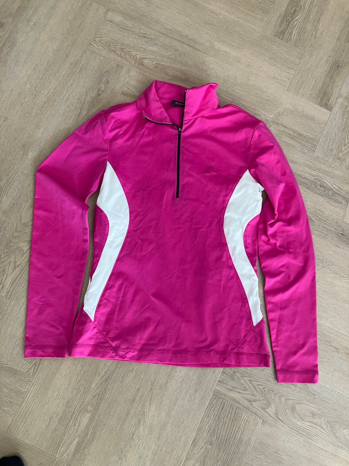 Roze sportshirt van Falcon met lange mouwen en rits, Ophalen of Verzenden, Roze, Maat 36 (S), Fitness of Aerobics