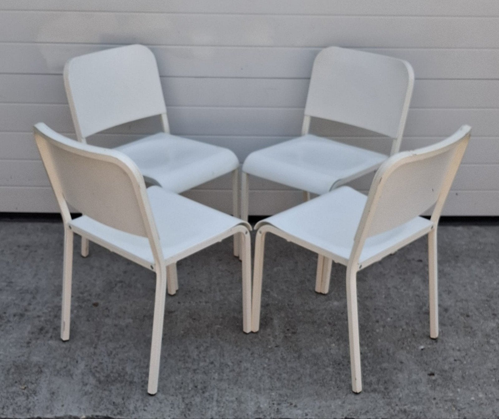 Nog 11 x Ikea stoelen wit metaal kunststof vergaderstoelen, Wit, Ophalen of Verzenden, Zo goed als nieuw, Metaal