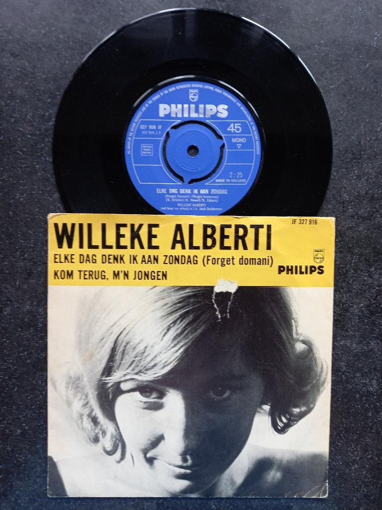 Willeke Alberti - Elke dag denk ik aan Zondag 1965, Cd's en Dvd's, Vinyl Singles, Fotohoes, Ophalen of Verzenden, Gebruikt, Nederlandstalig
