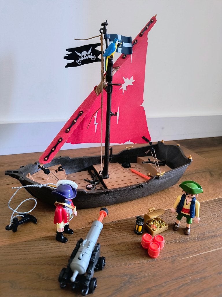 Playmobil Piratenschip, Kinderen en Baby's, Speelgoed | Playmobil, Ophalen, Pirates, Gebruikt, Complete set