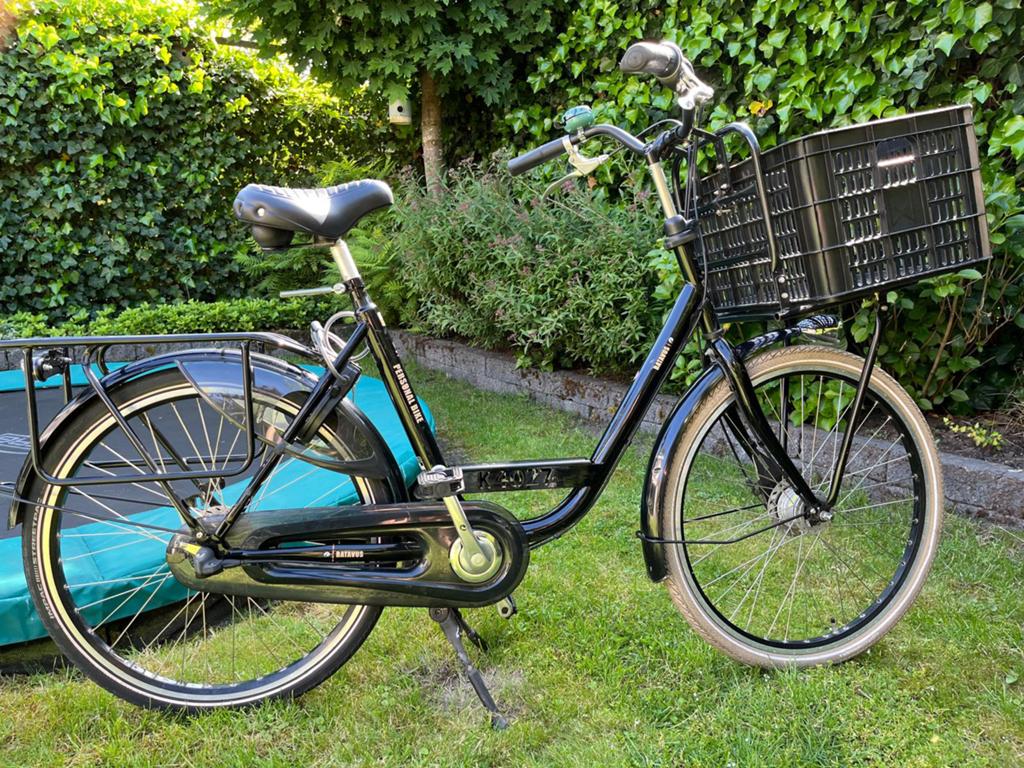 Batavus transportfiets met krat, Gebruikt, Mandje, 0 zitjes, Schijfrem