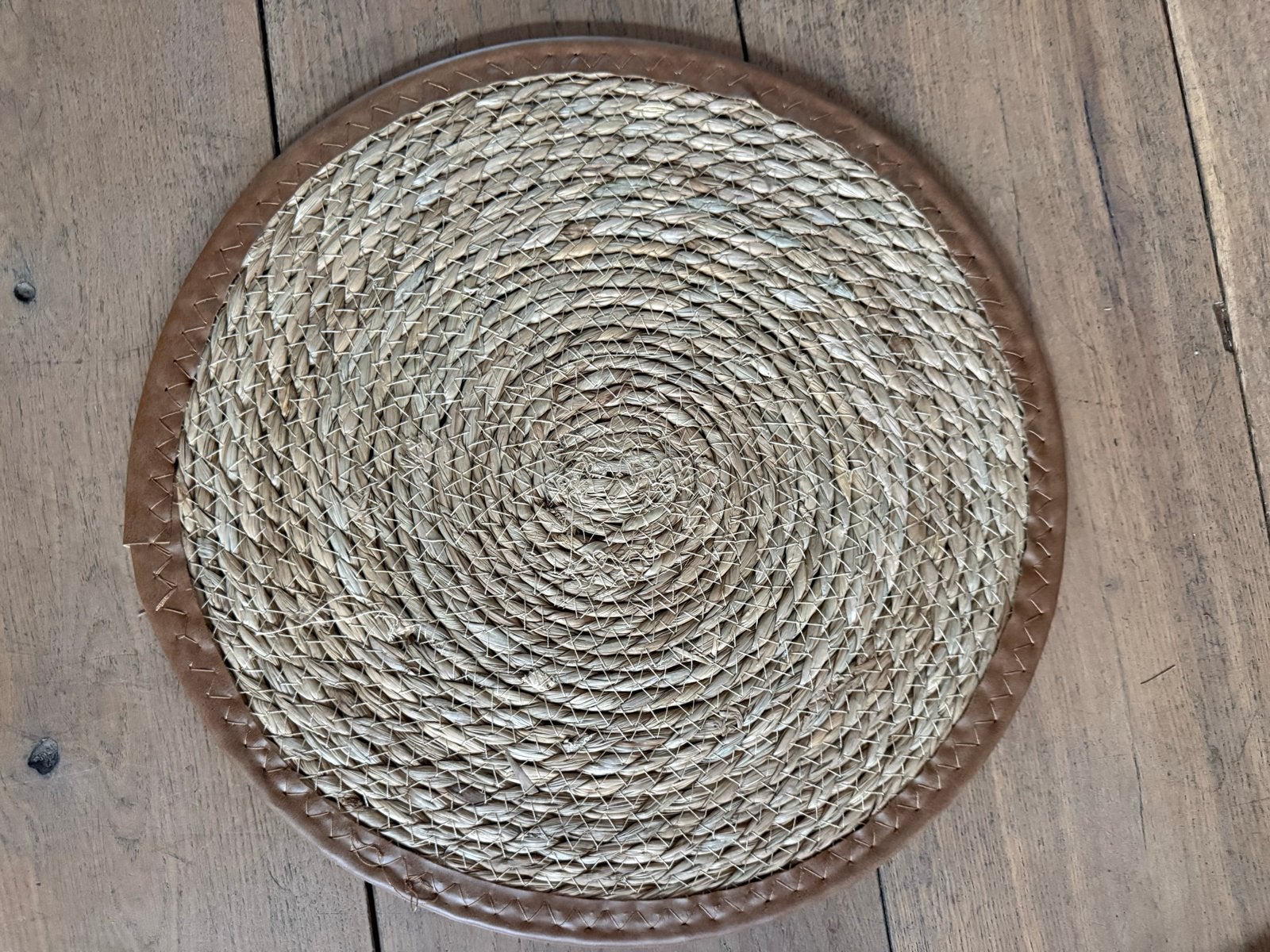 Set van 9 rieten bord placemats, Ophalen of Verzenden, Natuurlijk materiaal, Bruin, Landelijk