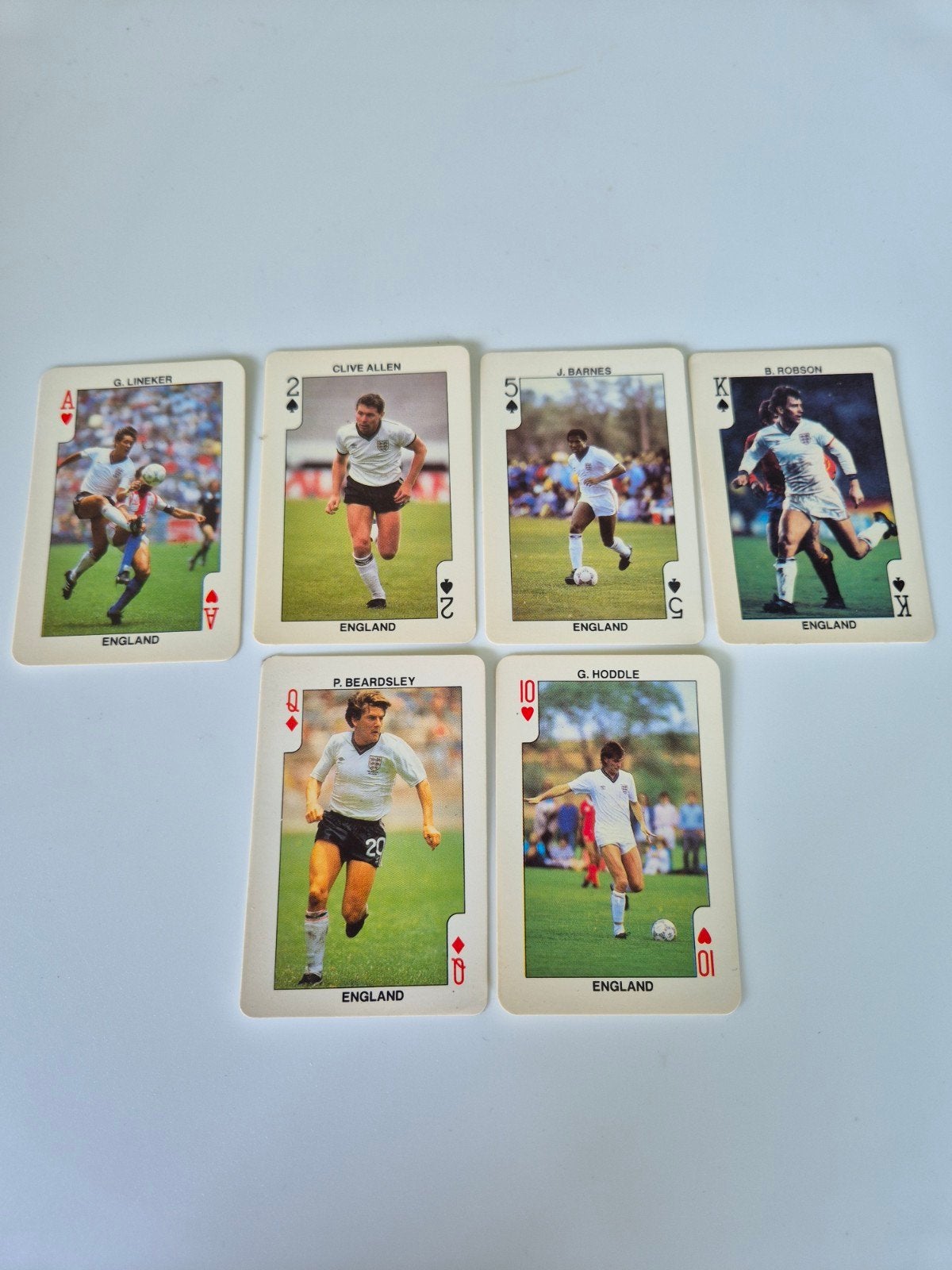 Vintage Voetbal Speelkaarten Engeland Spelers, Verzamelen, Ophalen of Verzenden, Gebruikt, Speelkaart(en)