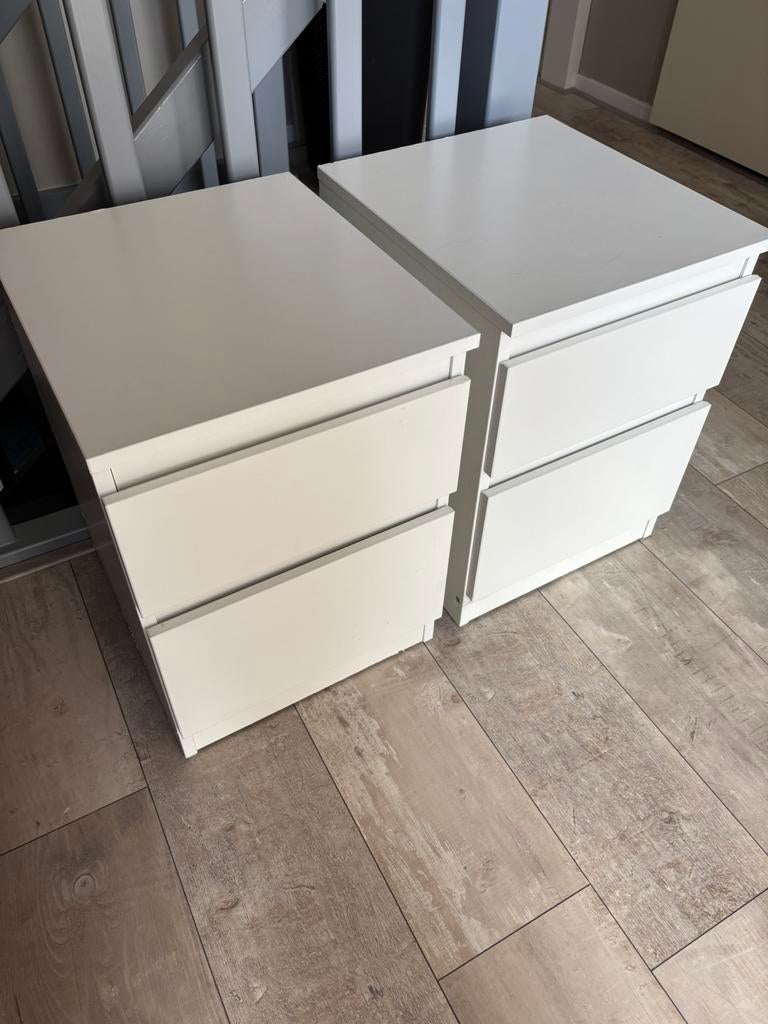 Nachtkastjes wit Ikea, Ophalen, Gebruikt, 1 of 2 laden, 50 tot 100 cm