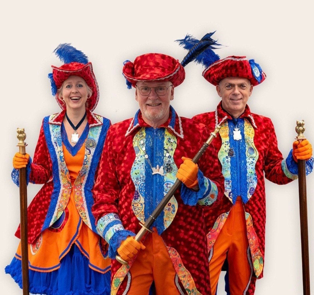 Carnavalskleding Rood/Blauw/Oranje - Diverse Maten, Carnaval, Kleding, Ophalen, Maat 38/40 (M)