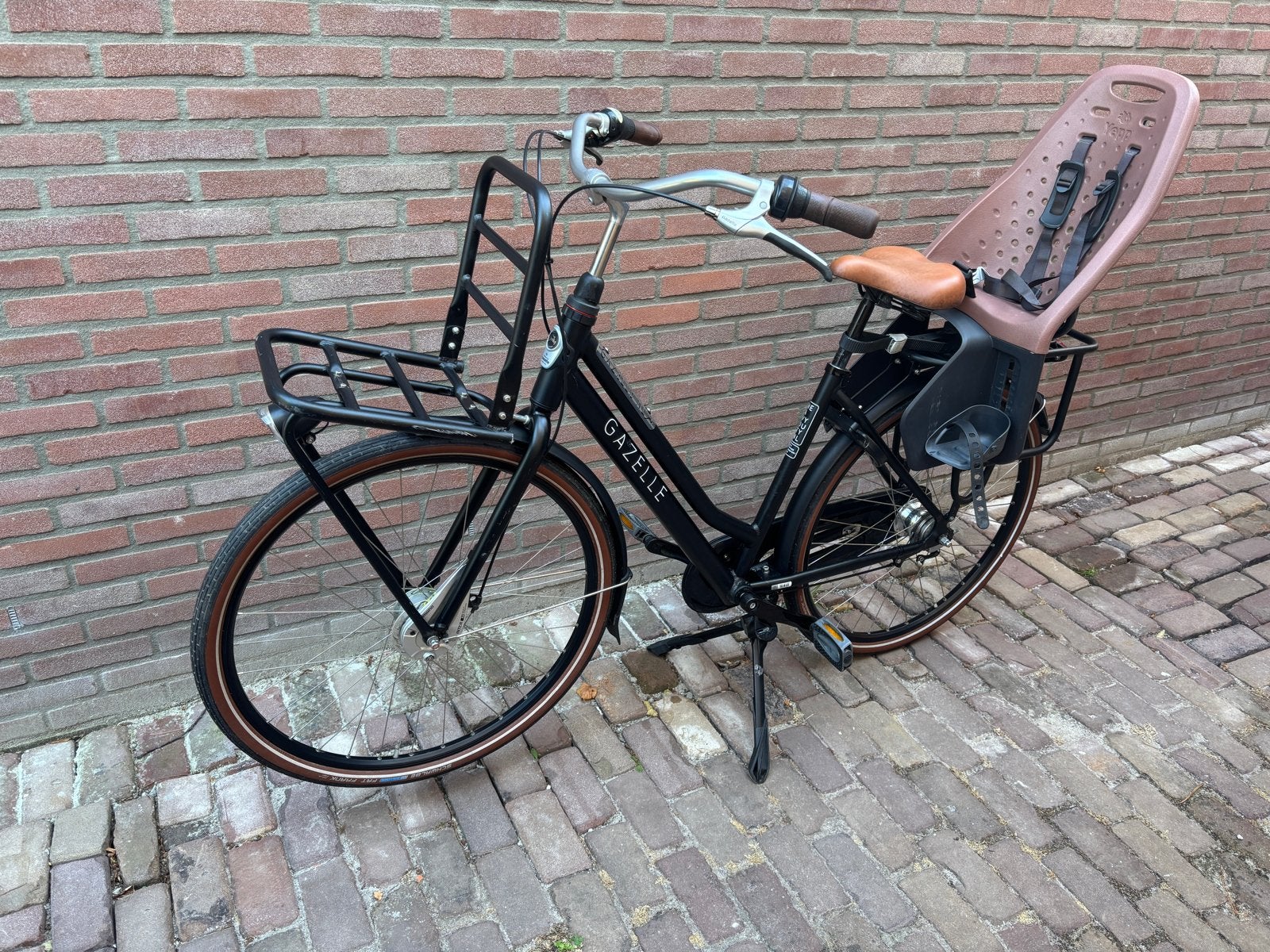 Gazelle HeavyDutyNL transportfiets met Yepp kinderzitje, Ophalen, Gebruikt, Versnellingen, 50 tot 53 cm