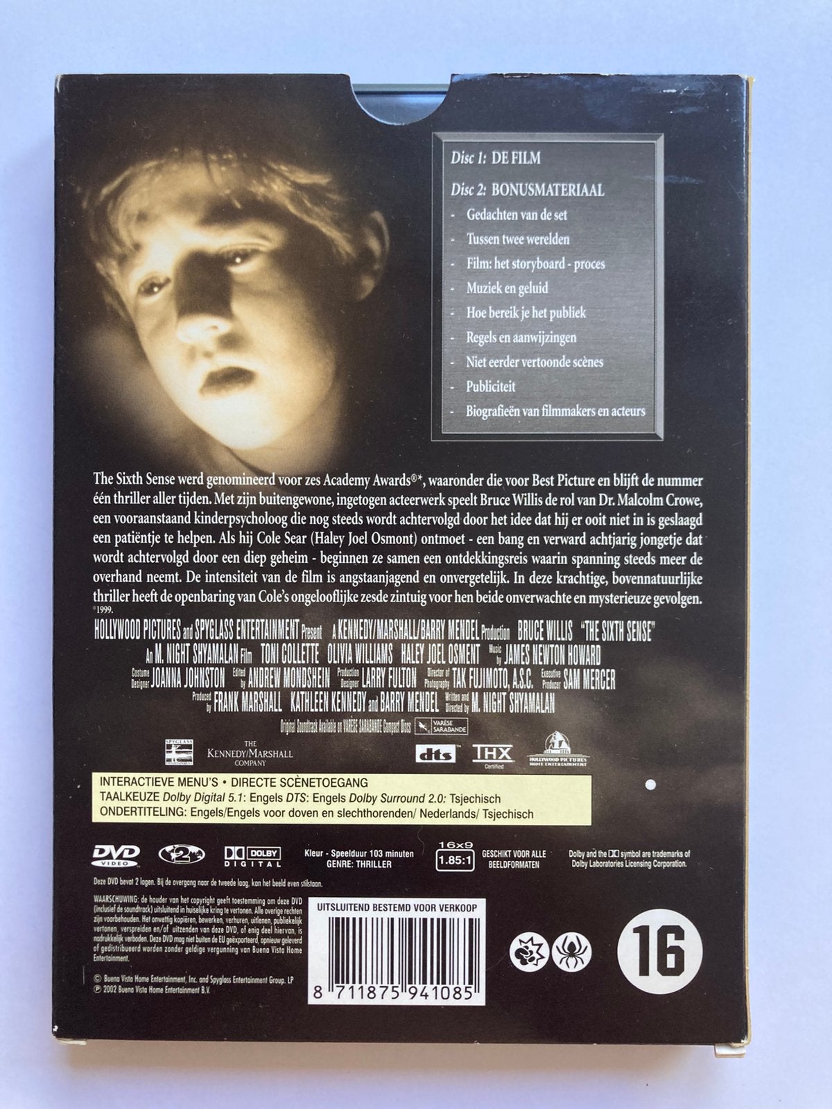 The Sixth Sense, 1999 / 2x DVD / Deluxe Ed. / M.N. Shyamalan, Horror, Engels, Nederlands, Ophalen of Verzenden