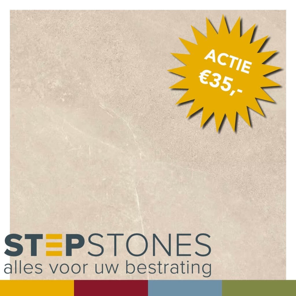 Keramische terrastegels beige 60x60x3cm €35,- p/m2, Keramiek, Nieuw, Ophalen of Verzenden, 10 m² of meer