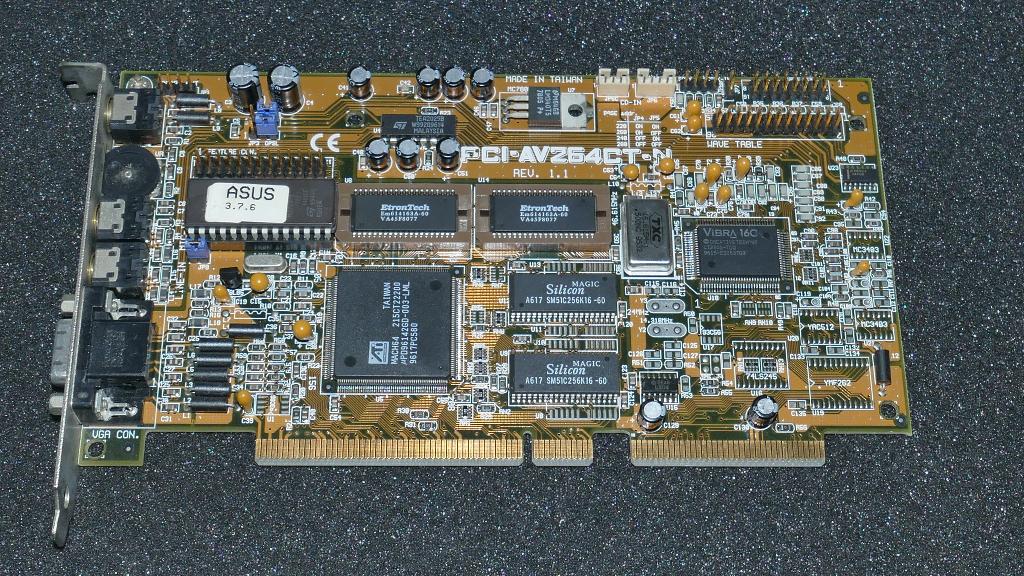 ASUS PCI‑AV264CT | MediaBus‑kaart | SoundBlaster |  ATI, Computers en Software, Vintage Computers, Ophalen of Verzenden