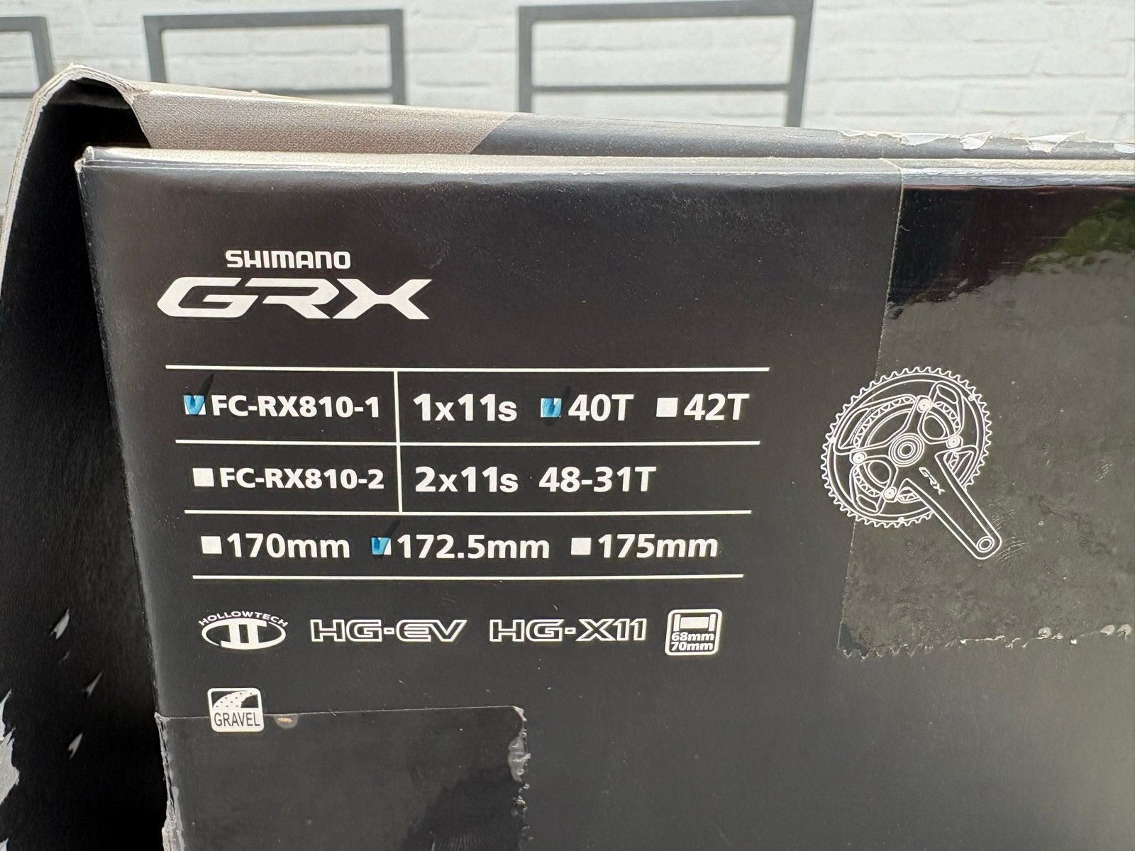 Shimano GRX FC-RX810-1 Crankstel - Nieuw in doos, Fietsen en Brommers, Fietsonderdelen, Crankstel of Pedalen, Nieuw, Ophalen of Verzenden
