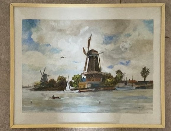 Aquarel gesigneerd, Ophalen of Verzenden