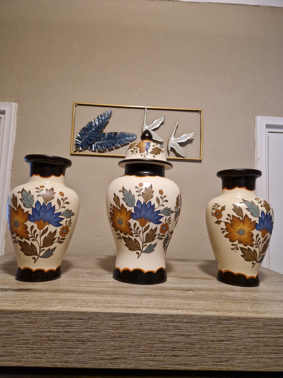 Flora Keramiek Gouda Piatteel Handwerk Set, Antiek en Kunst, Ophalen