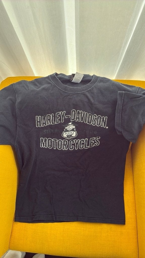 Harley Davidson Police T-shirt origineel, Maat 52/54 (L), Zwart, Ophalen of Verzenden, Gedragen