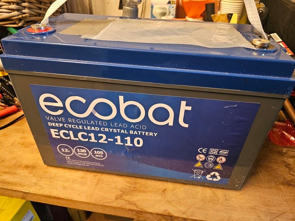 Ecobat VRLA 12v accu ECLC12-110, Ophalen of Verzenden, Gebruikt