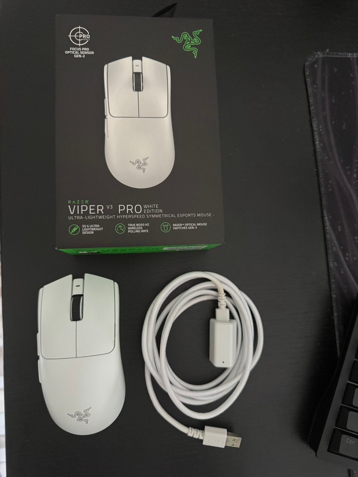 Razer Viper V3 Pro (Met speedskates), Computers en Software, Rechtshandig, Muis, Gaming muis, Ophalen of Verzenden