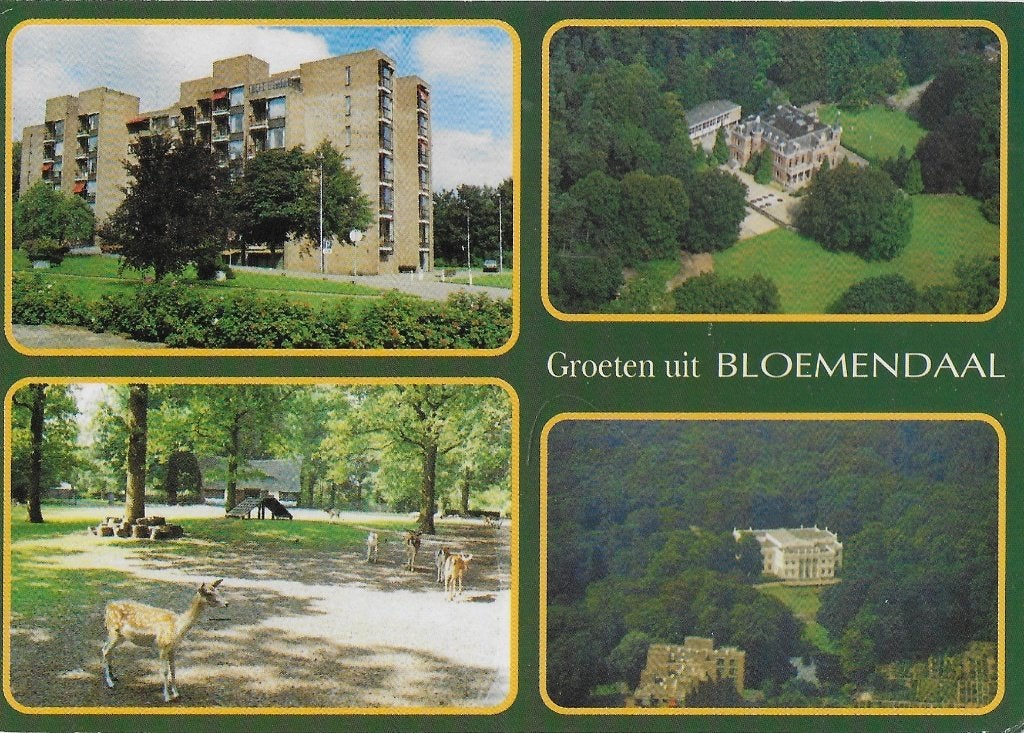 Bloemendaal gelopen ansichtkaart a114, Verzamelen, Ansichtkaarten | Nederland, Ophalen of Verzenden, 1980 tot heden, Gelopen, Noord-Holland
