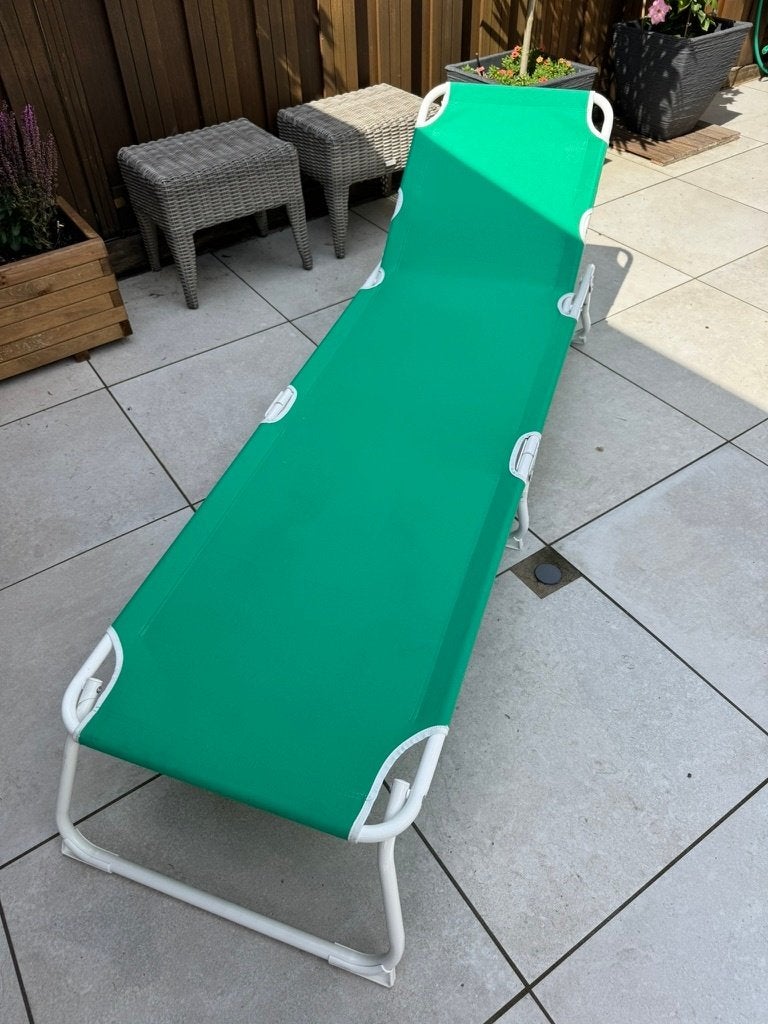 Ikea HÅMÖ stretcher/ligbed, Tuin en Terras, Ligbedden, Ophalen, Zo goed als nieuw, Aluminium, Verstelbaar