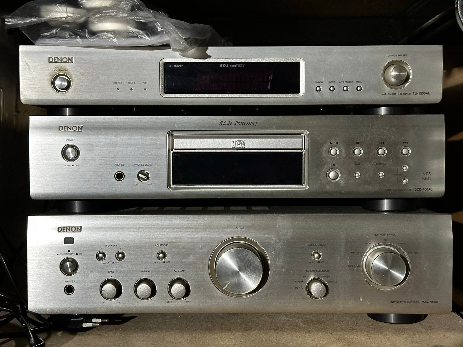 Denon Hifi Set: PMA-700AE, DCD-700AE, TU-1500AE, Ophalen, Denon, Zo goed als nieuw, 60 tot 120 watt