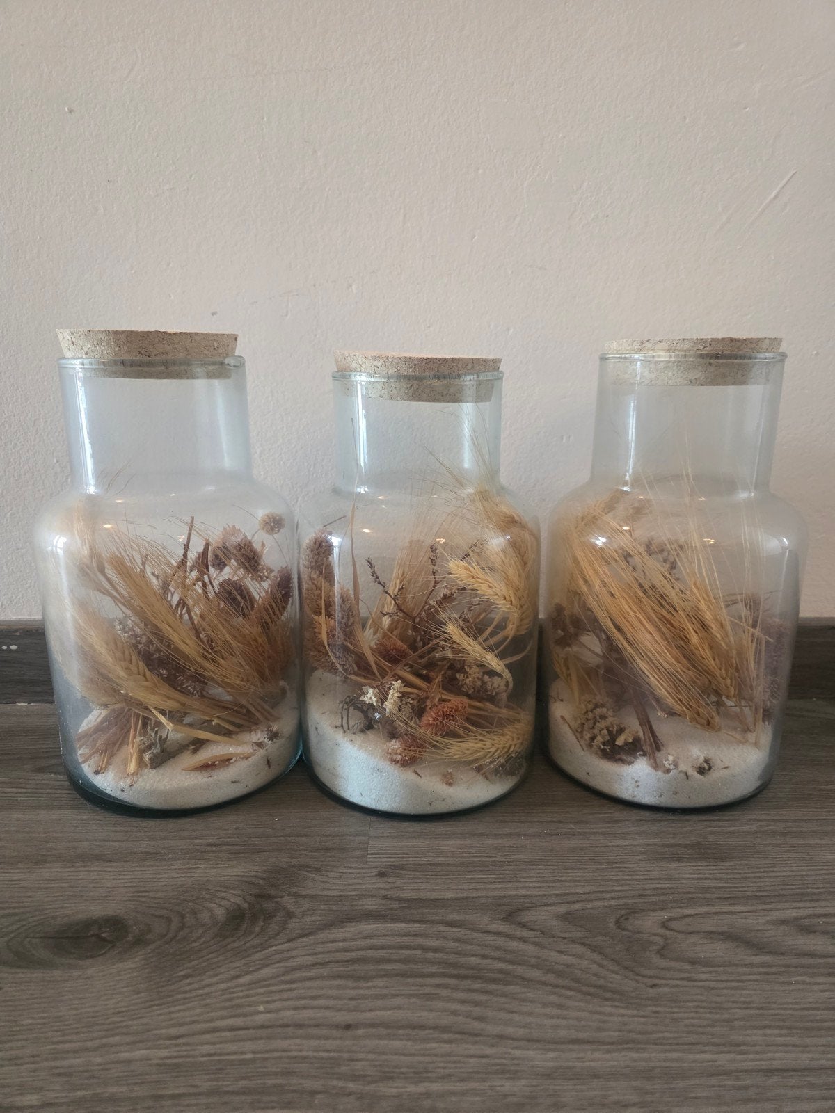 3 glazen vazen, Glas, Ophalen of Verzenden