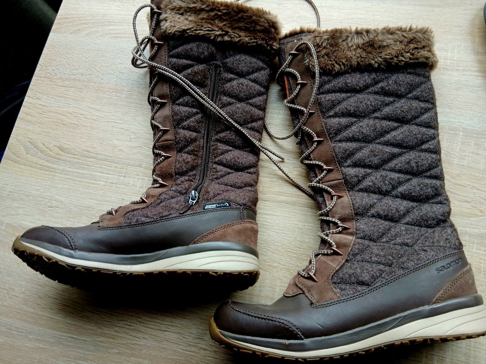 Salomon Hime Winterlaarzen - Maat 38 2/3 - Nieuwstaat, Salomon, Bruin, Snowboots, Ophalen of Verzenden