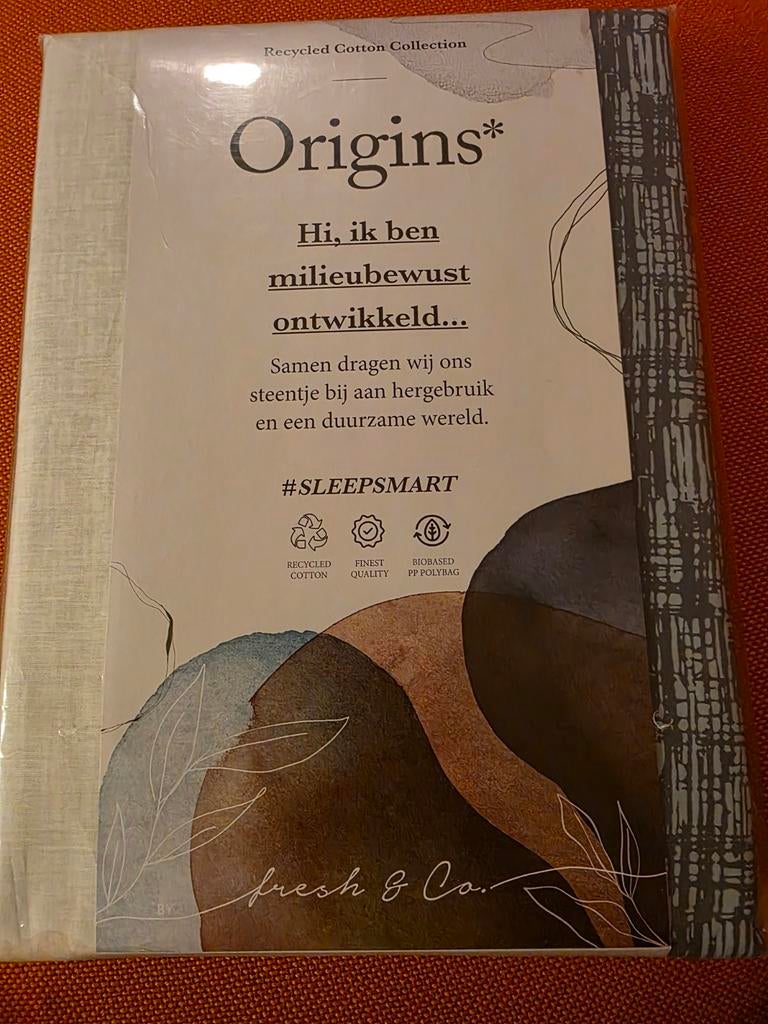 Origins tweepersoons dekbedovertrek met kussenslopen, Ophalen, Blauw, Dekbedovertrek, Nieuw