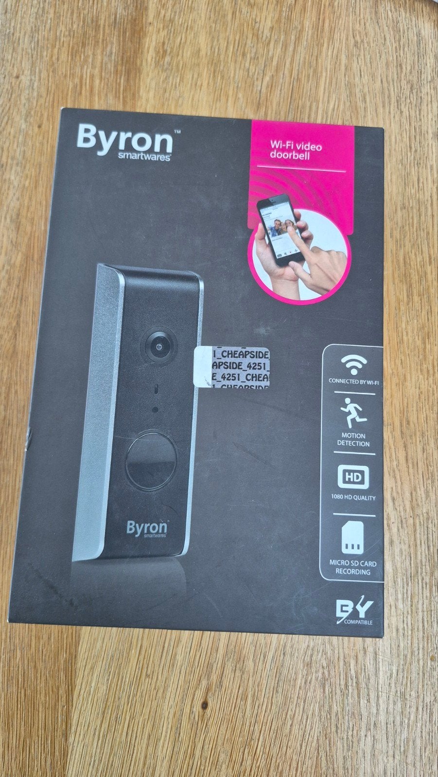 Byron Smartwares Wi-Fi Video Deurbel - Nieuw in Doos, Ophalen of Verzenden, Ingebouwde camera, Nieuw, Draadloos