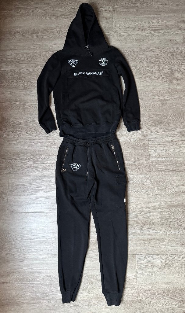 Zwart Black Bananas joggingpak maat XS/S, Kleding | Heren, Zwart, Ophalen of Verzenden, Black Bananas, Gedragen