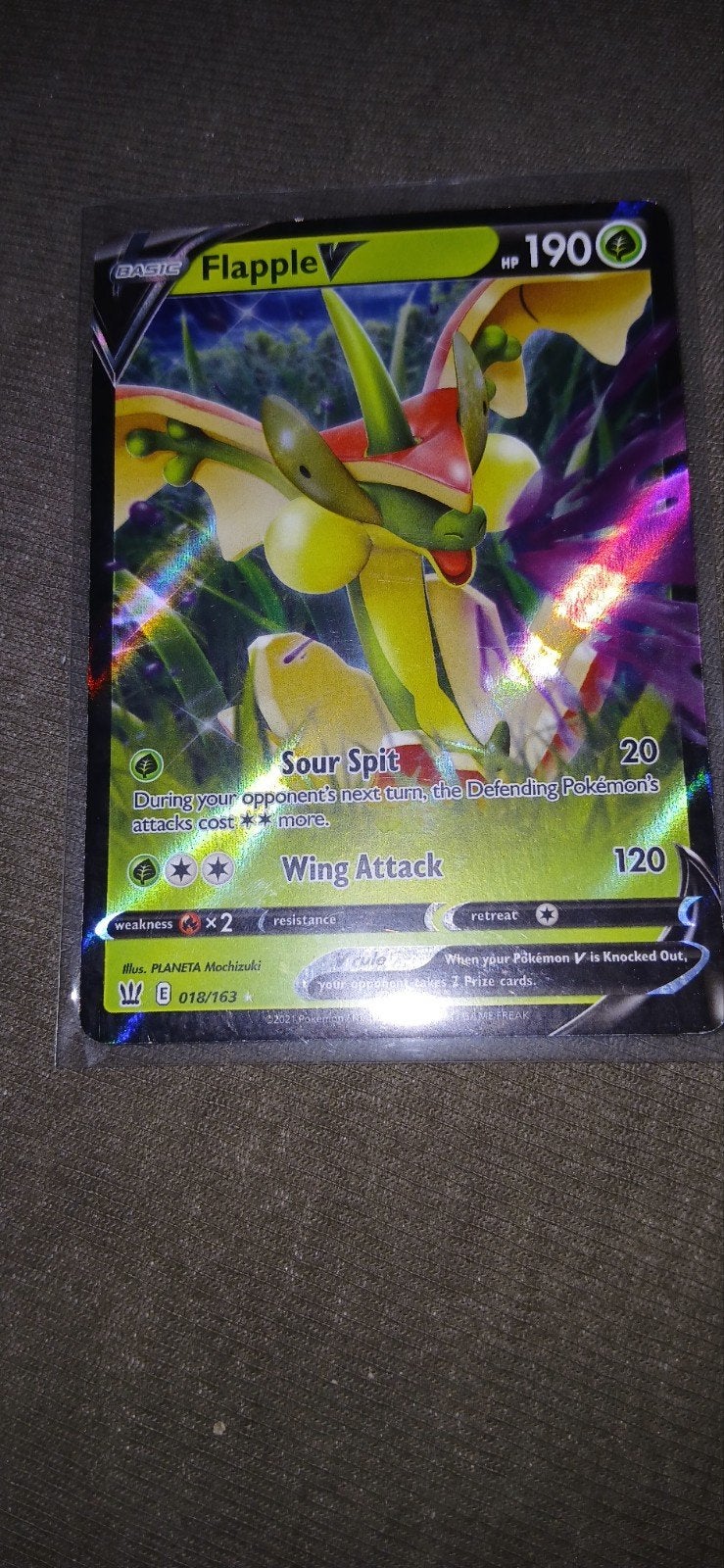 Flapple V pokemon kaart, Ophalen of Verzenden