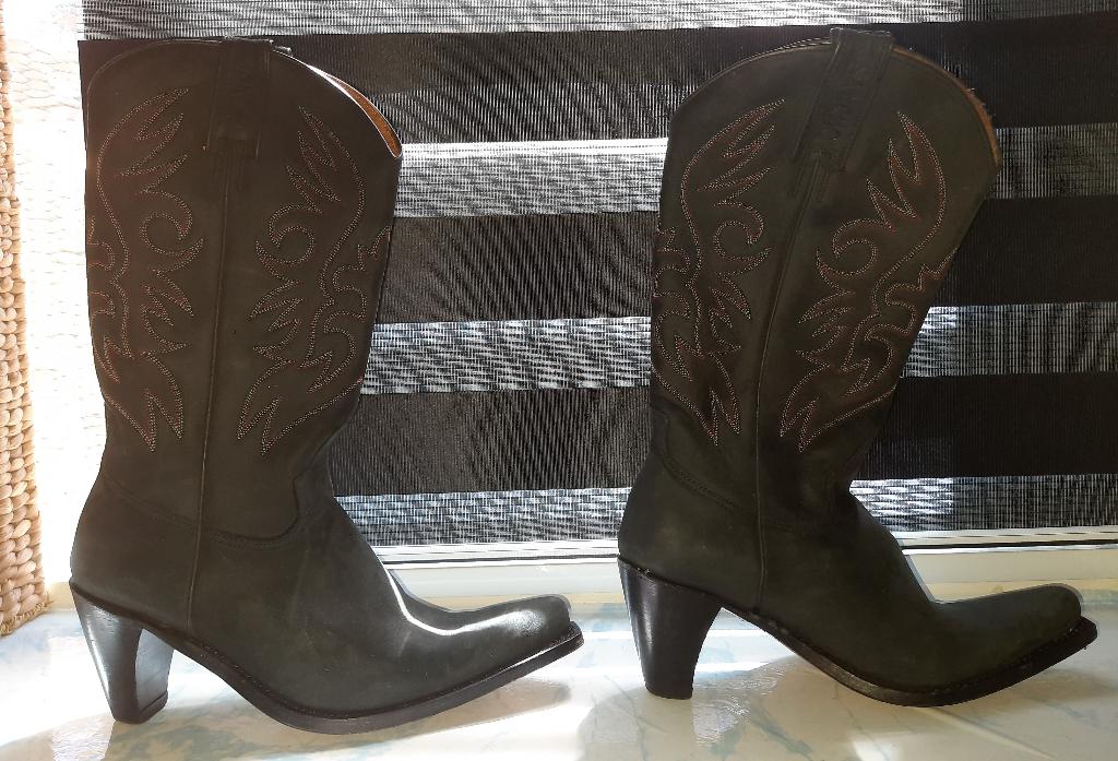 Gave Sancho leren western laarzen met hoge hak, maat 40, Kleding | Dames, Schoenen, Hoge laarzen, Zwart, Ophalen of Verzenden