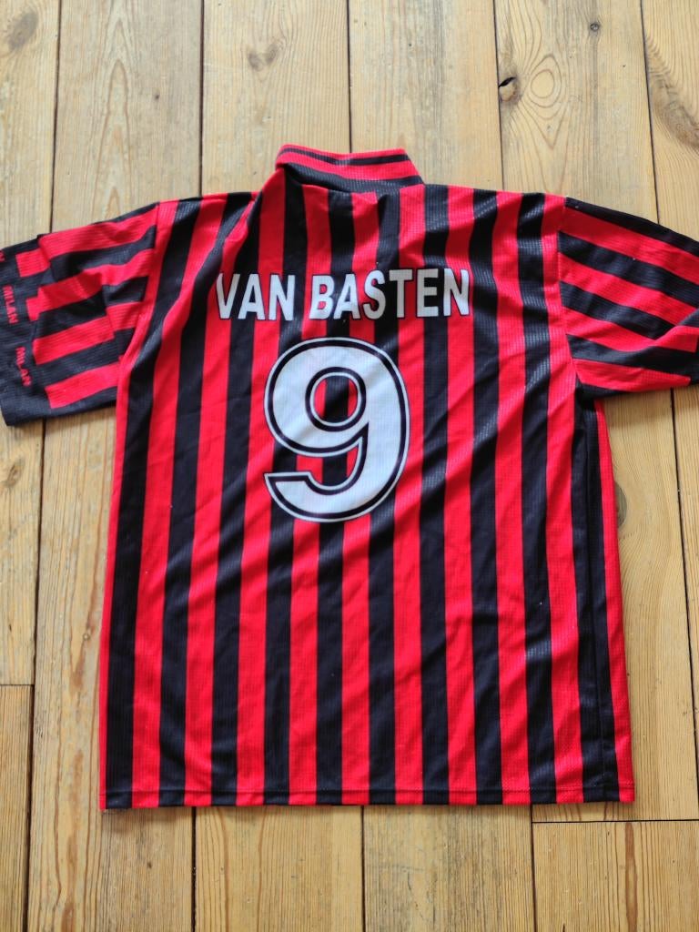 Voetbalshirt ac milan van Basten, Maat XL, Ophalen of Verzenden, Zo goed als nieuw, Shirt