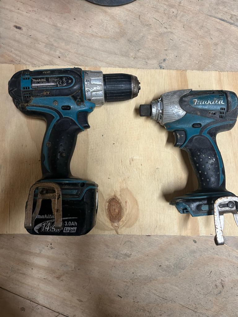 Makita accu boormachine en accu slagschroevendraaier, Ophalen of Verzenden, Gebruikt, Minder dan 400 watt, Boor- en Schroefmachine