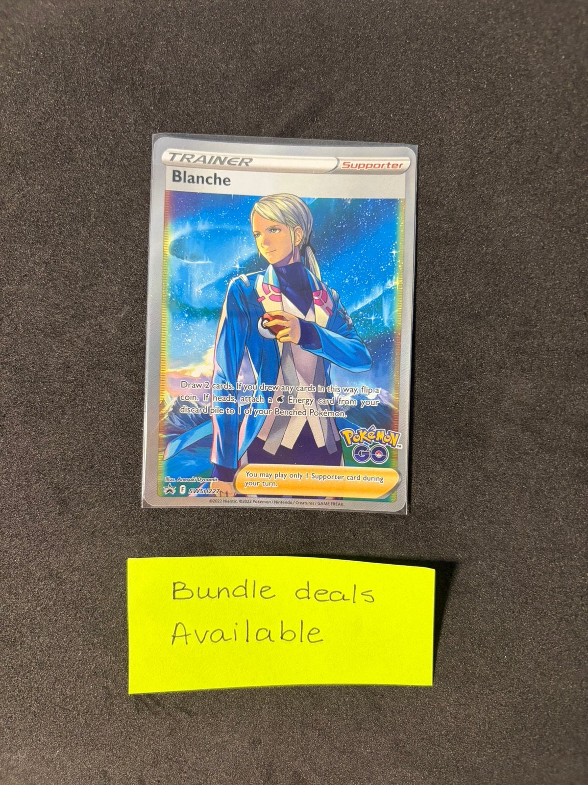 Pokemon kaart Blanche swsh 227 - Pokemon go black star promo, Ophalen of Verzenden, Zo goed als nieuw, Losse kaart